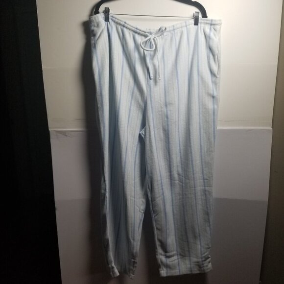 Eileen West Pastel Blue Lace Trim Cottagecore Women's Flannel Pajamas Sz 2X - Picture 8 of 11